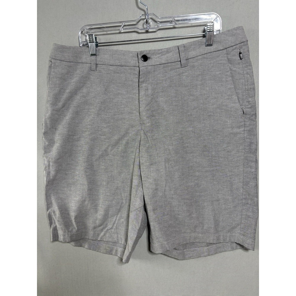 Lululemon Commission Shorts Men 36 Light Heather Gray Qwick Oxford Golf